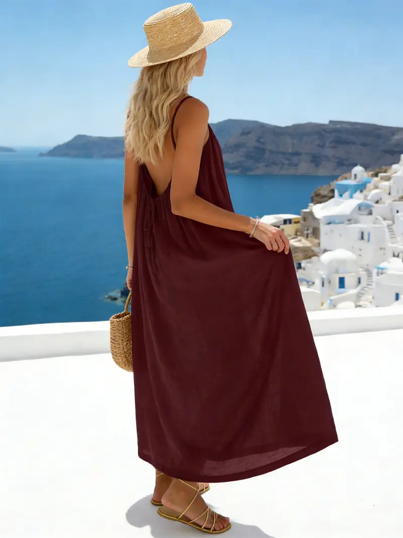 Casual Summer Dresses Backless Women's Backless Cami Dress Casual Sleeveless Summer Dress Casual Summer Dresses Backless Women's Backless Cami Dress Casual Sleeveless Summer Dress