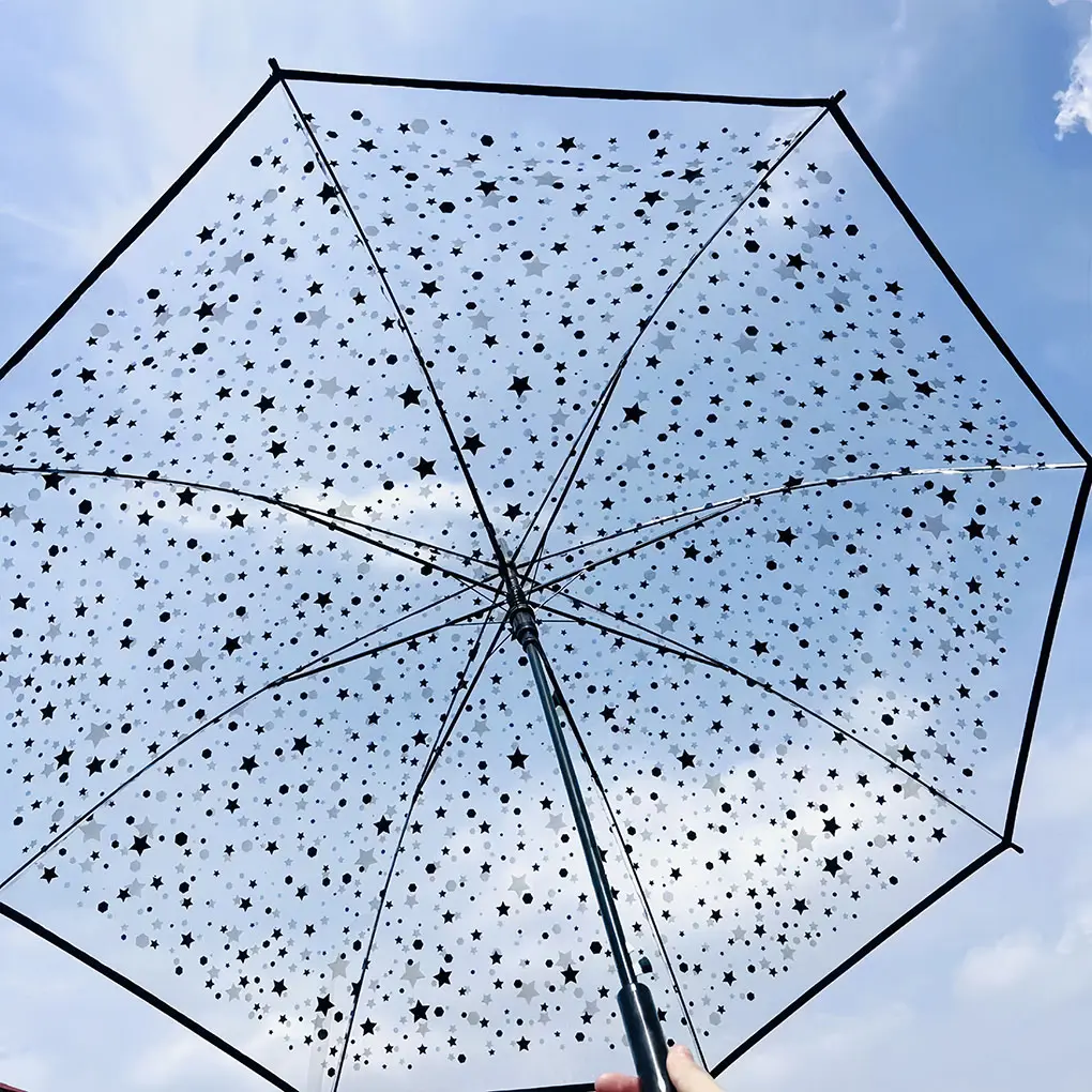 1PC Foldable Umbrella, Easy To Carry, Cute And Fresh, Full Of Artistic Atmosphere; Minimalist Cherry Blossom Transparent Umbrella; Foldable Umbrella; Travel Umbrella; Unisex; Cherry Blossoms; Umbrella; Suitable For Weddings And Parties