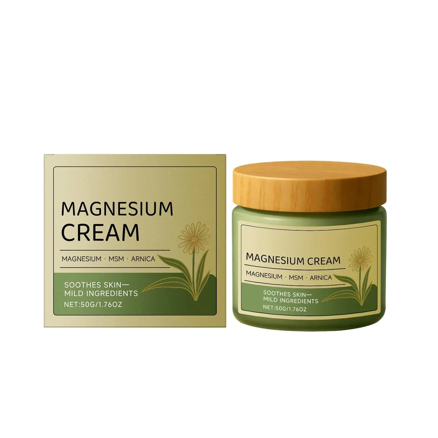 Magnesium Nerve Relief Cream - 2.12oz Mineral Formula for All Skin Types, 3-Year Shelf Life, Beauty & Personal Care Body Care Item with Hydrating Benefits, Essential Minerals, Moisturizers