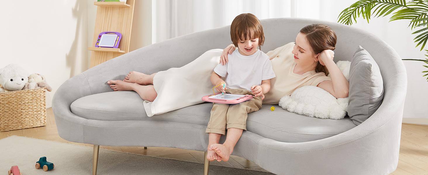 SGILE Magnetic Drawing Board for Kids with Magnet Pen and Three Stamps - Educational Learning Toy&Gift for Toddlers，Regalo