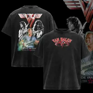 Van Halen World Tour 1984 Band HOODIE T-Shirt Cotton Tee , Rock Music Lover Shirt, Vintage Band Shirts Casual Comfort Cotton Fabric Fit Top , Top Men's and Women's Clothing .