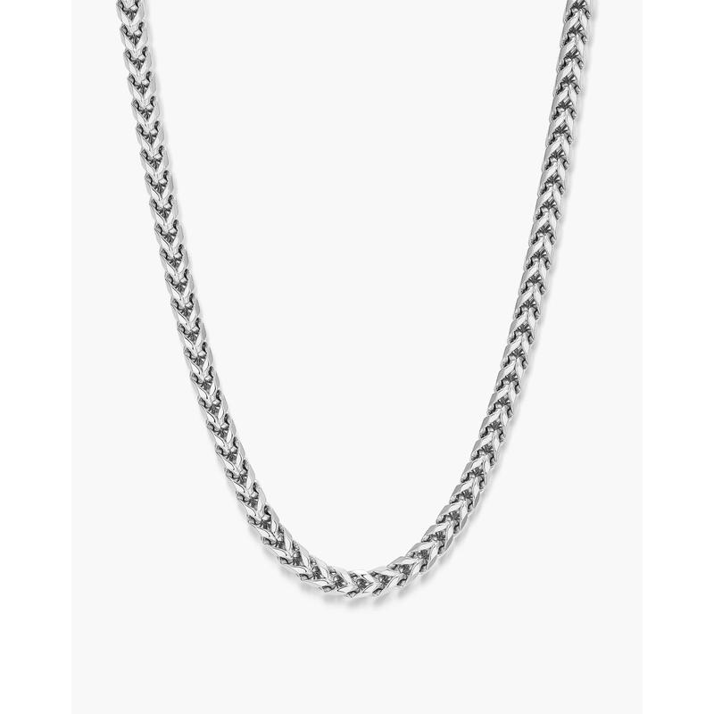 JAXXON Franco Chain 5mm - Box Clasp - Silver