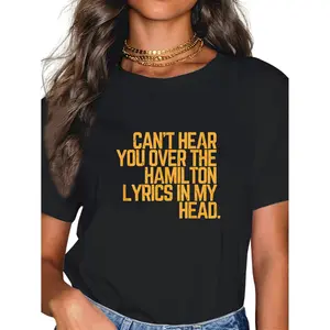 Cotton Vintage Historic Hamilton Quote T-Shirt