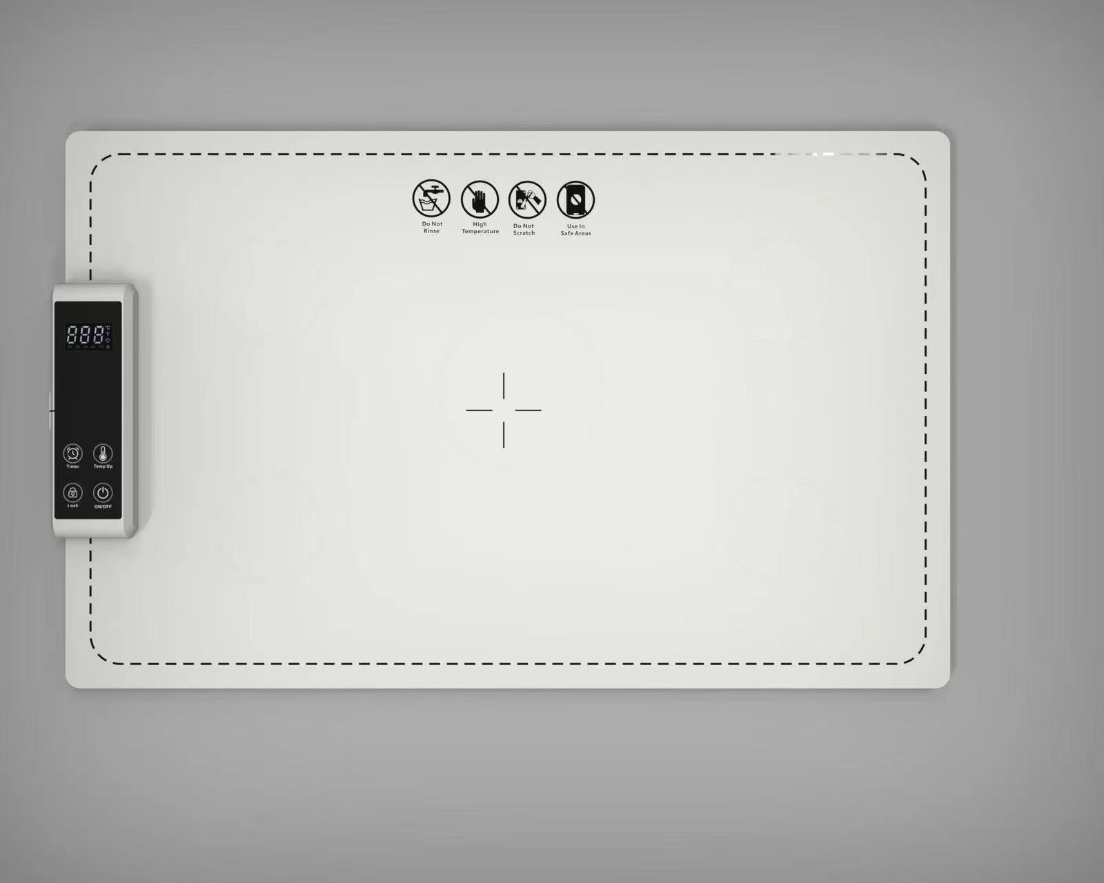 Warming Mat for Food, 6-Temp Electric Warmer (122~212°F), 250W Low Energy, Auto Shut-Off & Child Safety Lock, Portable Roll Up Food Warmer for Holiday Parties & Buffets