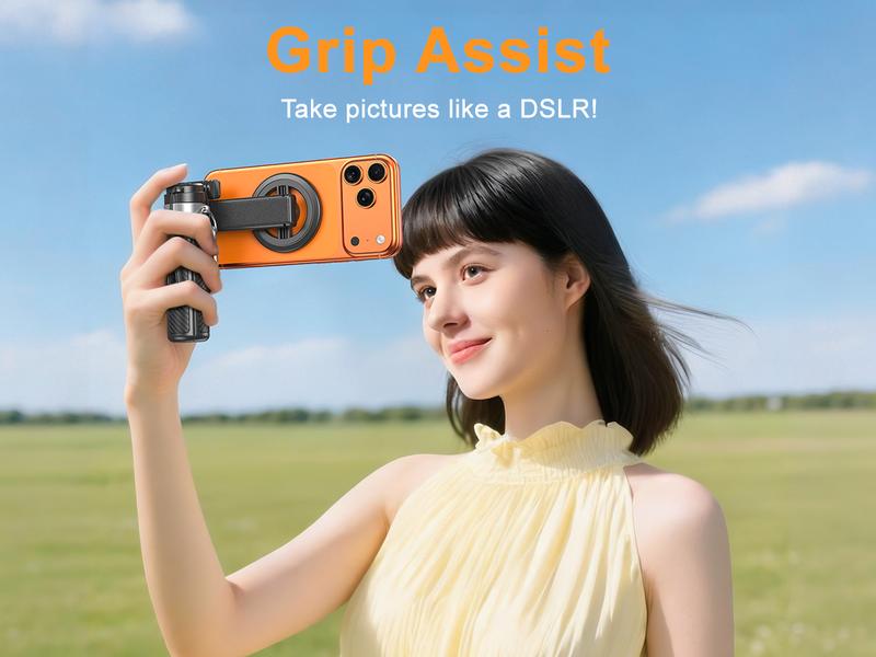 2026 Upgraded 4-in-1 Magnetic Selfie Stick: 25in Extended Length, Enhanced Stability, Wireless Bluetooth Remote, 360° Rotation, Universal Phone Fit