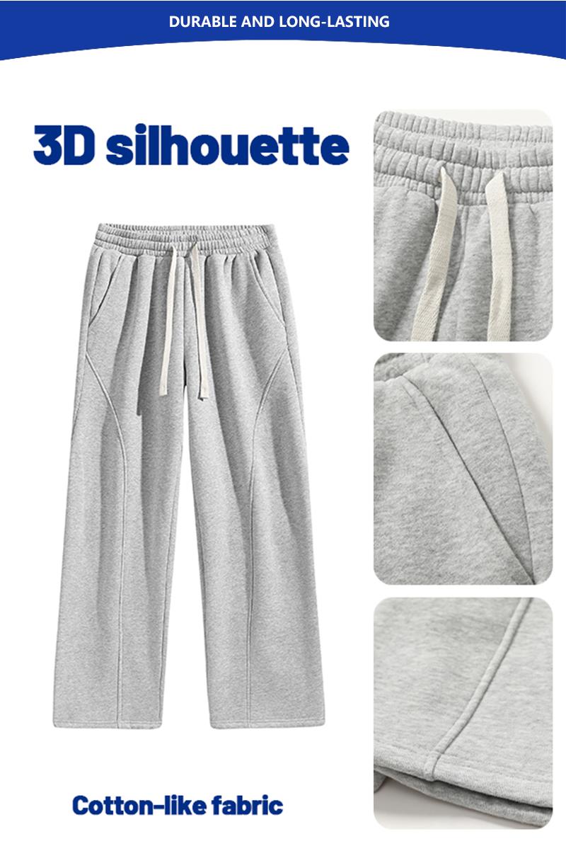 Men's Solid Fashion Loose Sweatpants, Versatile Year- Round Wear Oversize, Ideal for  WideLeg Straight Pants Casual Street Dance Pants Comfortable Home Pants Casual Sports Pants