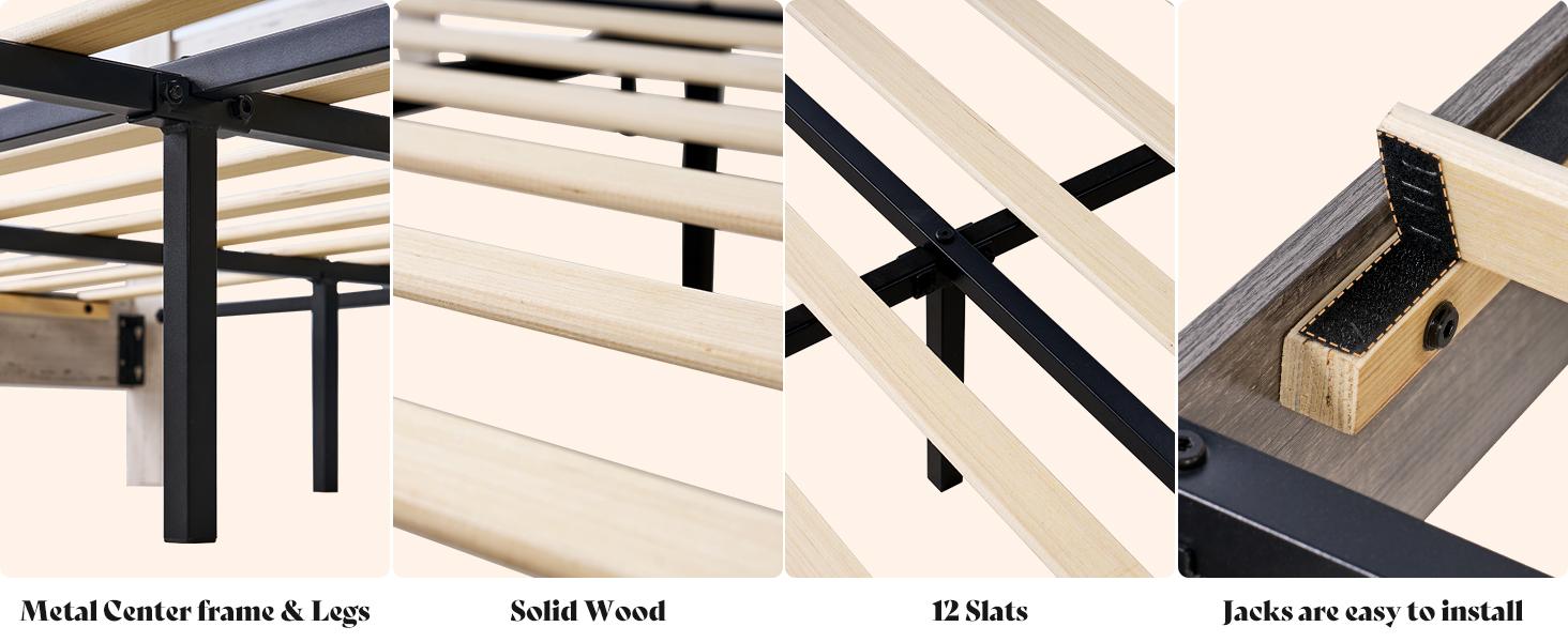 AMERLIFE Farmhouse Bed Frame with 49.2" Barn Door Headboard, Platform Bed Frame with Wood Slats, Under Bed Storage Space, Noisy Free, Easy Assembly/Best Gift Ideas/Christmas Gifts AMERLIFE Farmhouse Bed Frame with 49.2" Barn Door Headboard, Platform Bed Frame with Wood Slats, Under Bed Storage Space, Noisy Free, Easy Assembly/Best Gift Ideas/Christmas Gifts