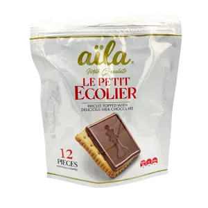 Aila Le Petit Ecolier - 12 Pieces Individually Wrapped - Milk Chocolate with Biscuit