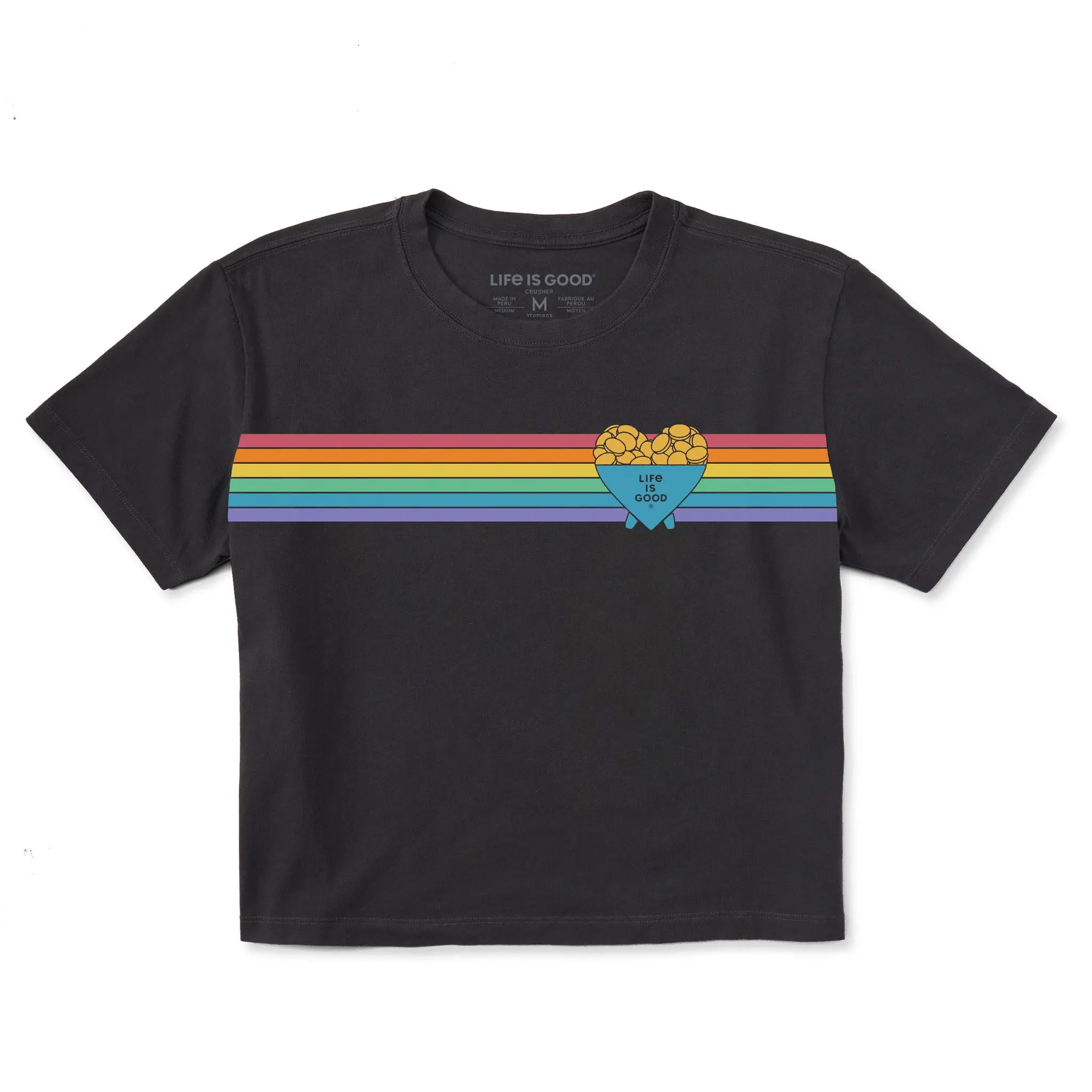Women's Pot of Gold Rainbow Short Sleeve Crusher Boxy Tee