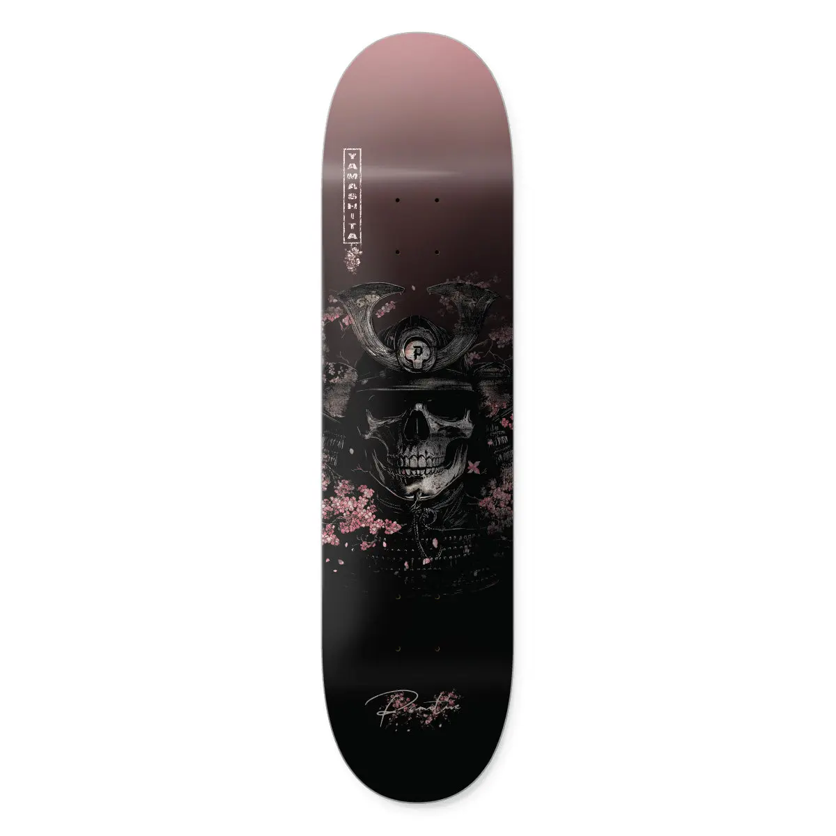 Primitive Yamashita Ronin Skateboard Deck - 7-Ply North American Hard Rock Maple Wood, Digital Print, Medium Concave, Production Shape, 14.125" Wheelbase, Available in 8.0"x31.75" & 8.625" Sizes
