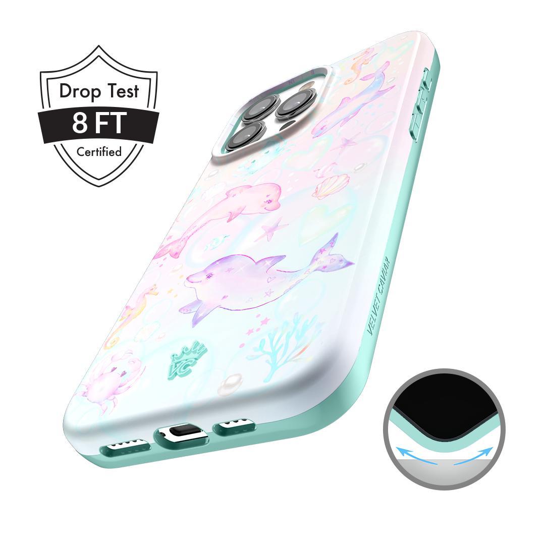 Velvet Caviar Aqua Angels iPhone Case - Cute & Trendy Phone Cases for iPhone with Stylish Girly Design and Shockproof Protection