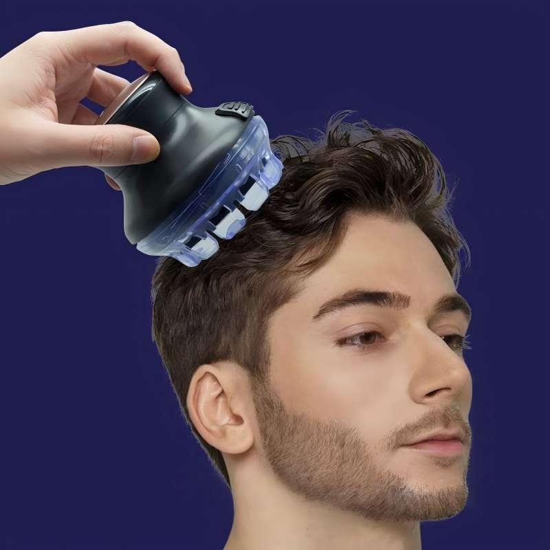 Circular Electric Hair Clipper with LED Display - Fully Automatic Trimming, 360-Degree Cutting, Stainless Steel Blades, Adjustable Length, Fast Charging