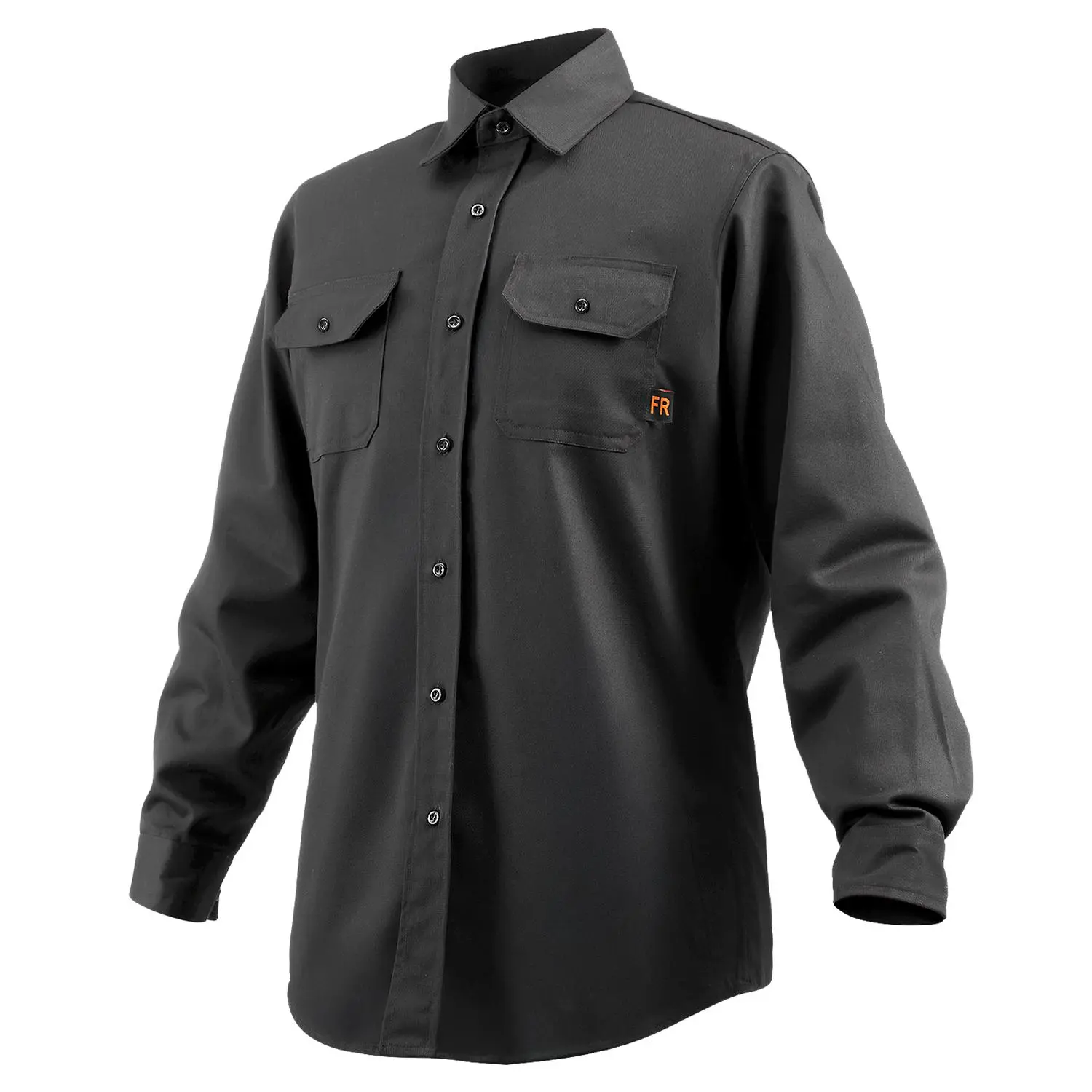 【Summerfinds】VEVOR Long Sleeve Flame-Resistant Welding Safety Jacket, XL Size, 7 oz. Pure Cotton, Breathable, 2 Pockets, Adjustable Cuffs, ATPV 9.2 cal/cm² Arc Rating, Enhanced Protection, Machine Washable for Industrial Work, 7Oz, Neck Turn‑Down