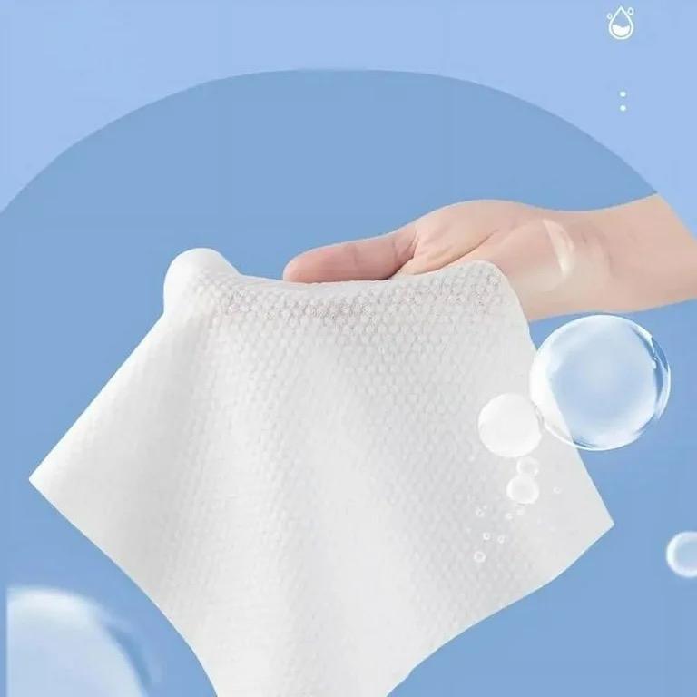 Mini Disposable Face Towel, 1/2/4 Packs Face Towelettes for Washing & Drying, Soft Thick Tissues, Soft Dry Wipes Facial Tissue for Travel, Camping, Home Hand Wipes and Other Outdoor Activities Use, Toilet Napkin