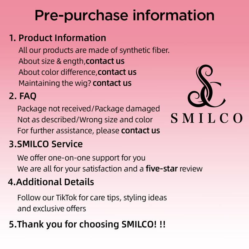 SMILCO/24-inch Brown Orange/Pink/Red/Blue Highlight Wavy Middle Part Hair Synthetic Full Machine Wigs  Adjustable Cap & Straps for Comfort Featival Gifts for Gf/SM5029