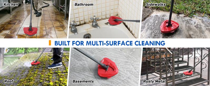 2025 Upgrade Version Mop Heads & Scrub Heads Refill Set for O-Cedar EasyWring 1 Tank System Microfiber Spin Mop & Stainless Steel Wire Scrub Brush Refill for Cleaning Hard Floor Tile Stone Cement