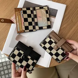 Plaid Card Holder/Coin Purse — Fashionable, Portable Vintage Plaid Women’s Wallet for Cash, Credit Cards, ID, and Coins; Perfect for Everyday Use and Ideal as a Valentine’s Day Gift or for Your Girlfriend