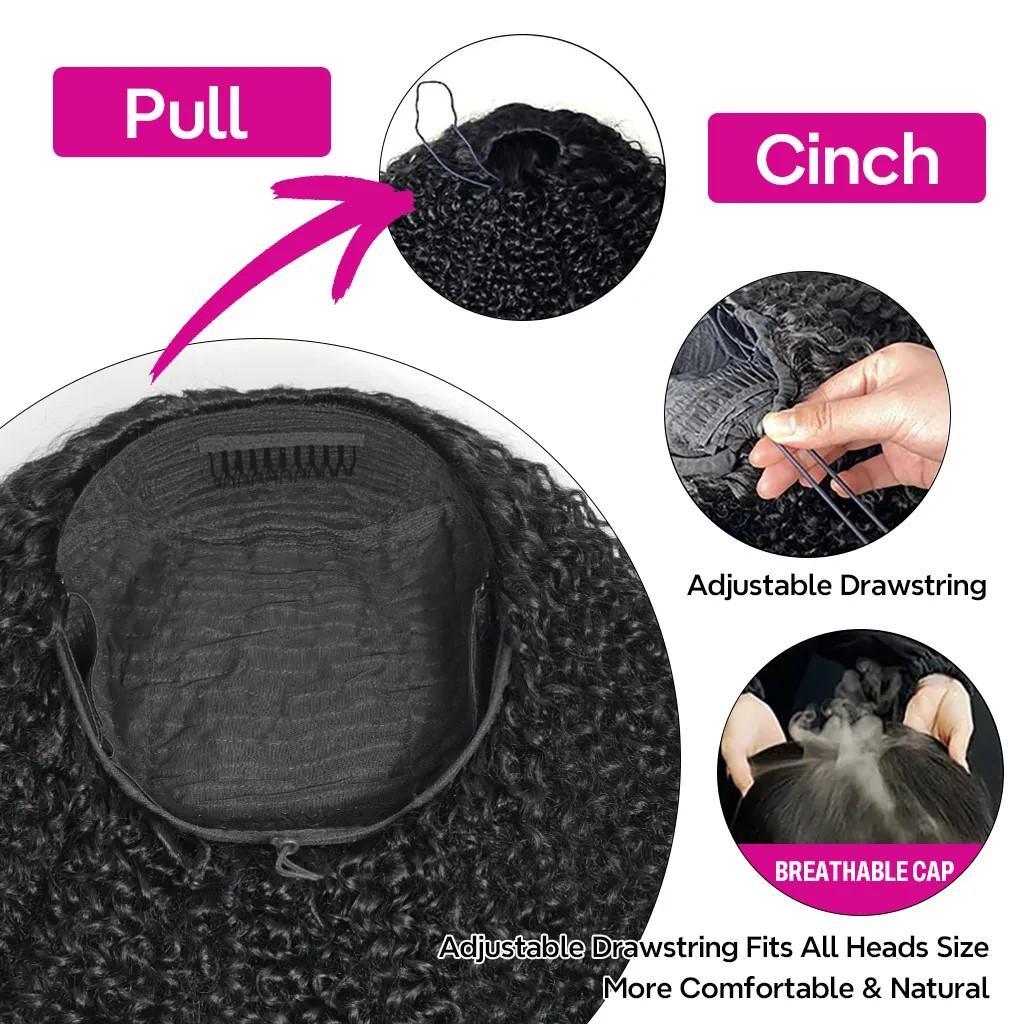 Tinashe Yaki Body Half Wig Invisible Hairline Yaki Straight Half Wig Human Hair Wigs with Drawstring Cap Design for Easy Wear and Stable Fit Christmas Gift Black Friday