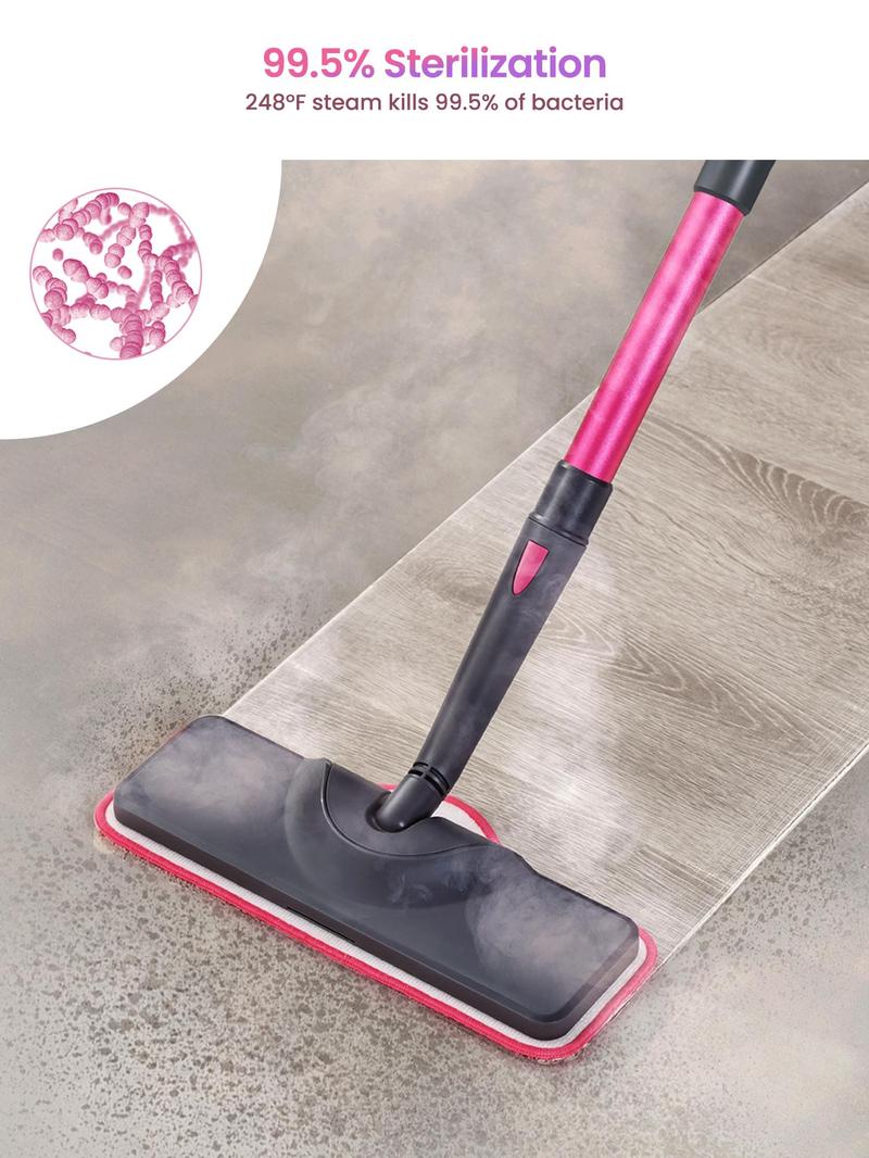 Schenley 19-in-1 Steam Mop Dual-Rod Design with Detachable Handheld Steamer for Walls, Grouts, Hard Floors, Tiles, includes Multi-purpose Accessories, Washable Microfiber Pads and Disposable Pads Schenley 19-in-1 Steam Mop Dual-Rod Design with Detachable Handheld Steamer for Walls, Grouts, Hard Floors, Tiles, includes Multi-purpose Accessories, Washable Microfiber Pads and Disposable Pads