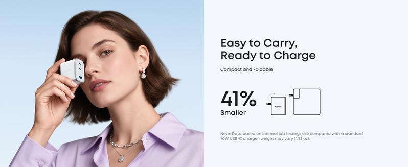 Anker Nano USB-C Charger Block with USB-C to USB-C Cable, 3-Port Fast Charger with Ultra-Fast 70W Output, for iPhone 17 /16 / 15 Series, MacBook, iPad, Pixel, Galaxy, and More