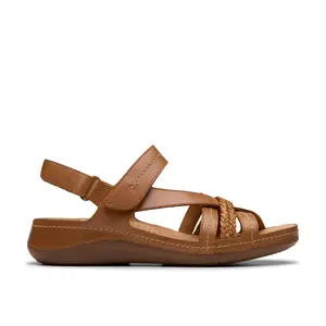 Clarks Womens Cecily Strap Flat Sandals