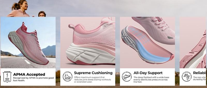 NORTIV 8 [ActiveBreeze] Women's Walking Shoes Cushion Comfortable ActiveBreeze Running Shoes Non-Slip Workout Gym Sports Athletic Breathable Fashion Sneakers Running Sneaker Athletic Shoes