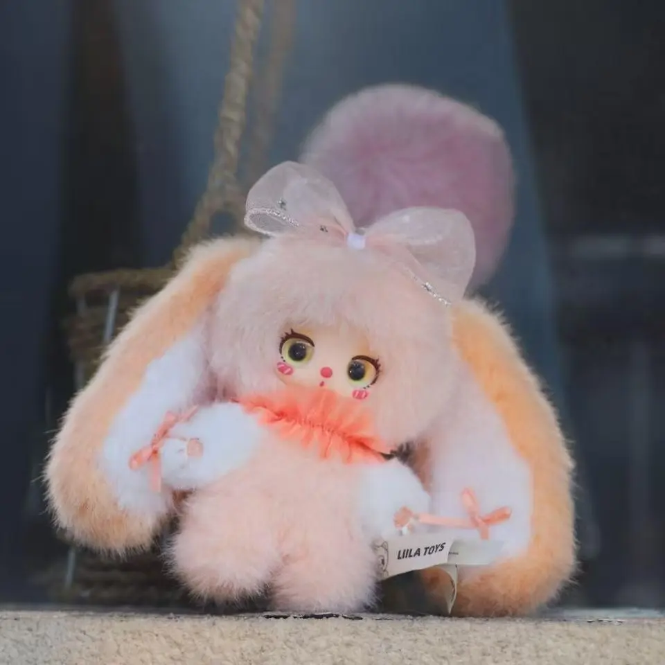 Liila's rainbow candy rabbit plush toy doll，Bunny Plush Dolls