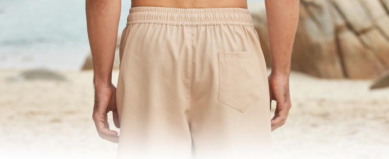 COOFANDY Men's Linen Casual Elastic Waist Drawstring Summer Beach Shorts Fabric Menswear Pants Soft Breathable Classic Denim Hawaiian Denim Hawaiian jortsmen Pockets Simple Shirt Stretchy T-Shirt Leisure