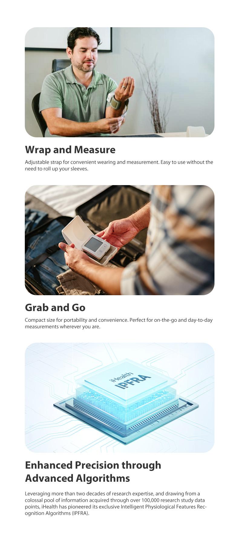 iHealth Push Wrist Blood Pressure Monitor, Digital Bluetooth Blood Pressure Machine with Large Display and Portable Carrying Case Healthcare Kit iHealth Push Wrist Blood Pressure Monitor, Digital Bluetooth Blood Pressure Machine with Large Display and Portable Carrying Case Healthcare Kit