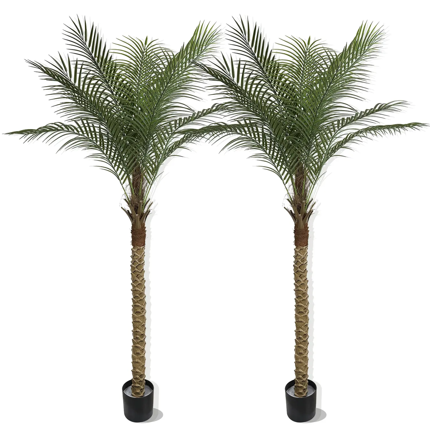 2-Pack 7ft Artificial Palm Trees, Realistic Decorative Fake Plants, Fake Potted Tree for Home Decor, Back to School & Earth Day Home Supplies