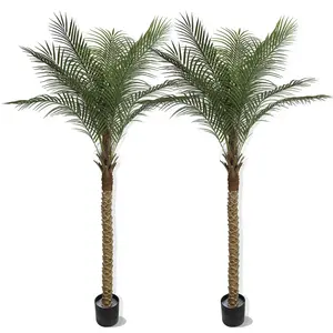 7ft Artificial Palm Tree, Realistic Fake Palm for Home Decor, Tropical Home Decor(2 Pack) tiktokshopspringglowup