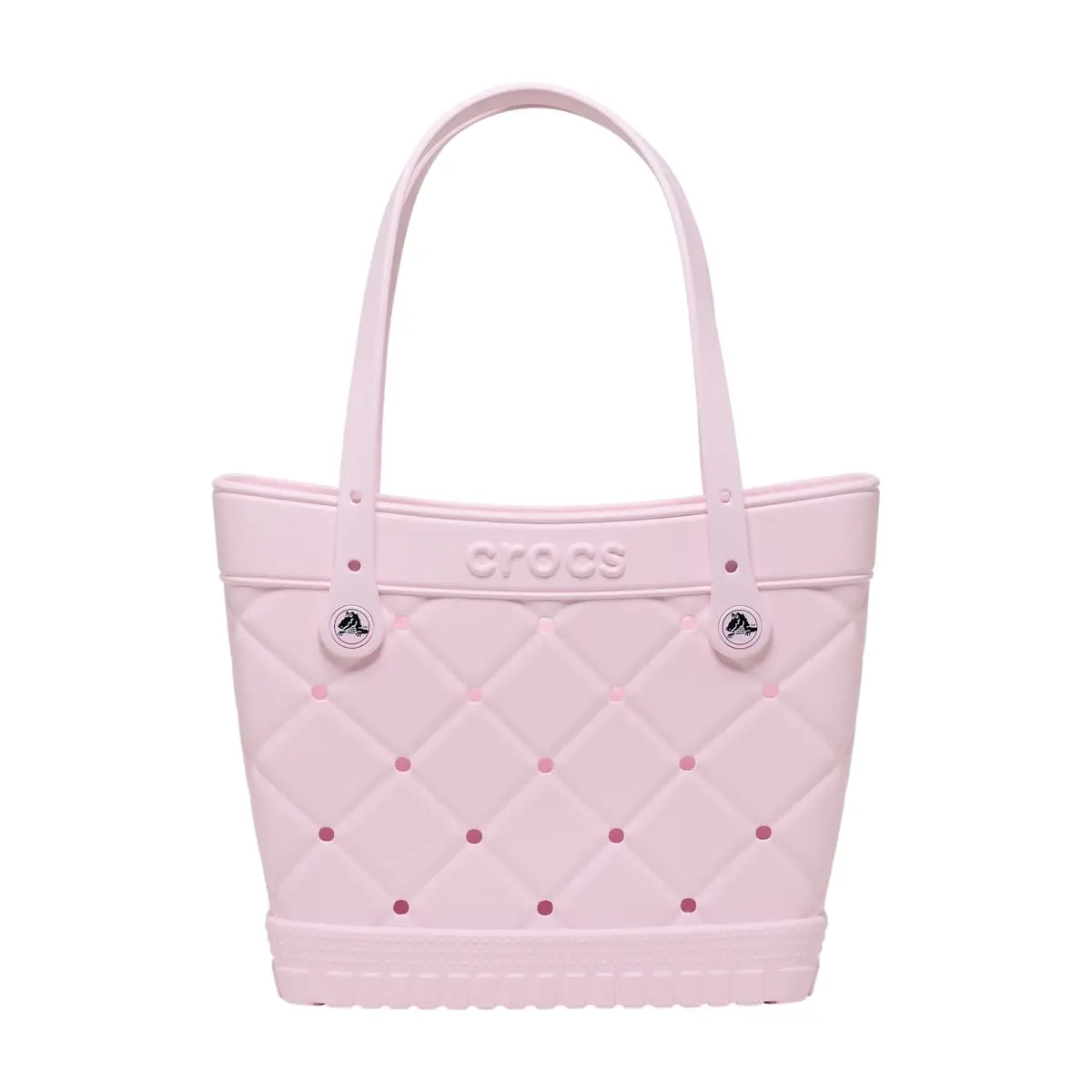Crocs Classic Medium Quilted Tote Bag, Shoulder Bag, Beach Bag, Accessorize with Bag Charms and Jibbitz Charms