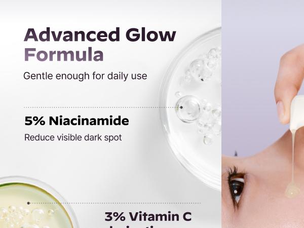 [LG Pra.L] GLASSLIKE Vita Glow Ampoule Serum 20ml | Dark Spot Corrector with Niacinamide, Vitamin C, Tranexamic Acid, Improves Dull & Uneven Skin Tone, Korean Skincare, Skin Tone Improvement and Firming, Hydration Boosting, Device Pairing Serum