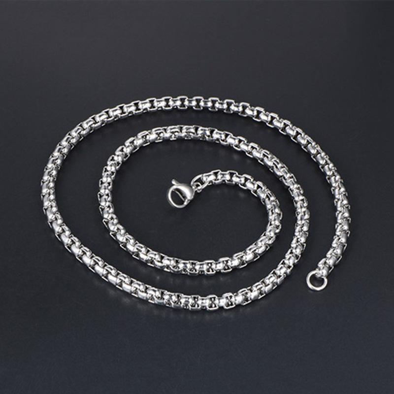 Cool Men's Jewelry Stainless Steel Initial Necklace for Men Hip Hop Geometric Pendant with A-Z Letter Pendant Chain for Friends Gifts Holiday Gifts