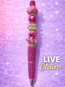 Live Claim Rhinestone Beaded Pen (Upgrade/Extended)