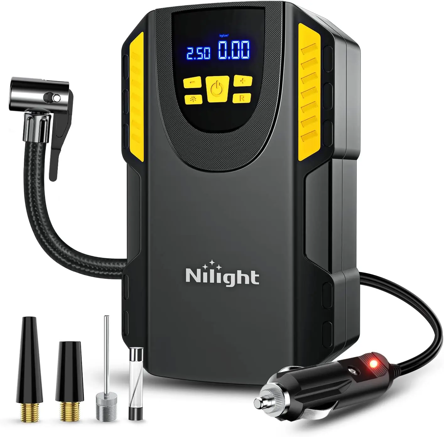 Nilight Tire Inflator Portable Air Compressor 12VDC Car Air Pump 150PSI Digital Tire Pressure Gauge Auto Shutoff Tire Pump for Car SUV Motorcycle Bicycle ATV Automotive  dealsforyoudays, Vehicle Tire Inflator, Digital Display