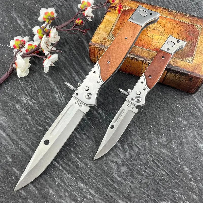 Folding Pocket Multi Tool with Stainless Steel Blade, Wooden Handle - Durable Steel Tool, EDC Survival Equipment, Outdoor Survival Gear, Portable All-Ages Camping Carry (cm), Folding Pocket Knives, Portable Multi Tool