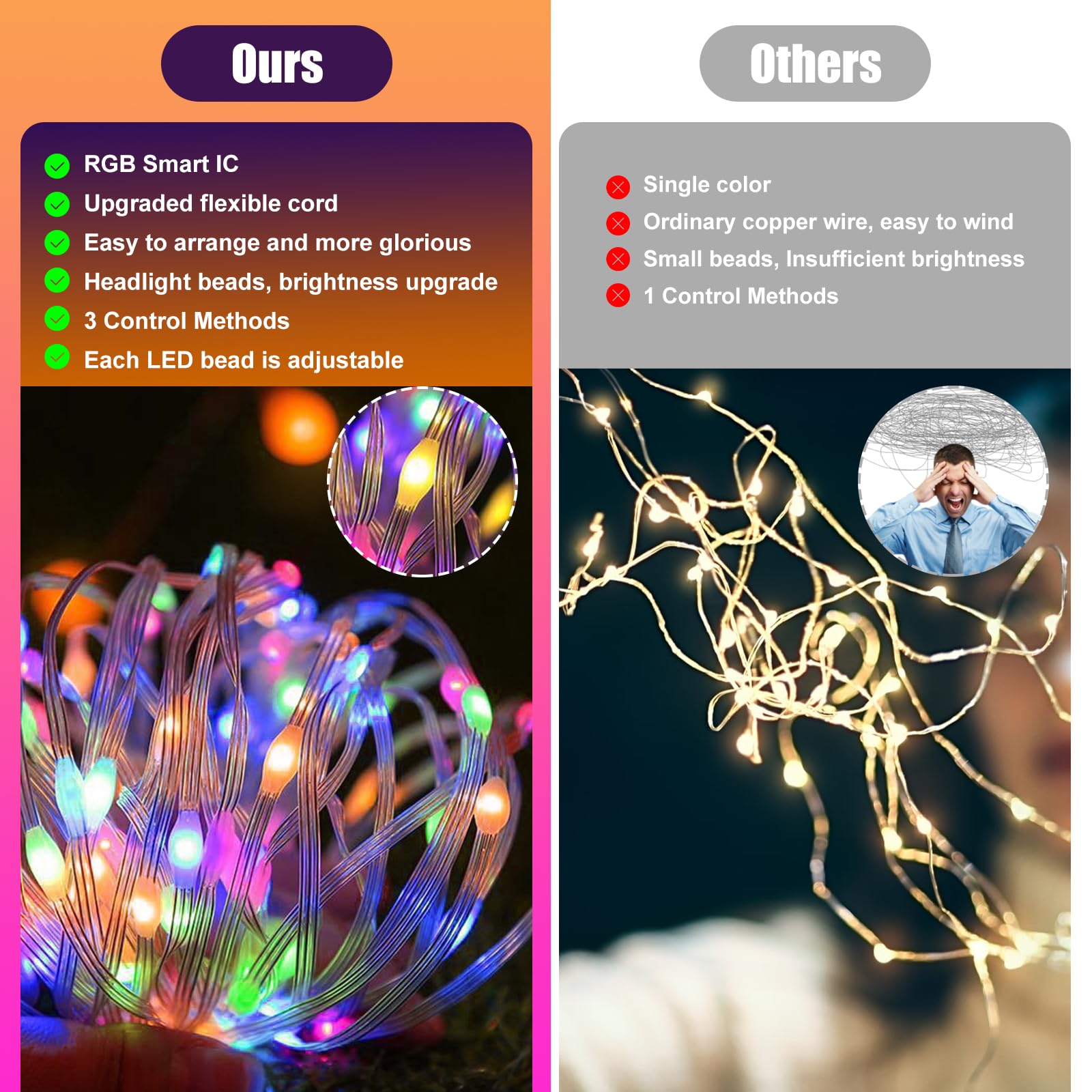 132FT LED Strip Light RGB Music-Synced Bedroom Light Bluetooth-Enabled LED Smart App & Remote Control Indoor Ambient Lighting More Options: 132FT/66FT/33FT Suitable for Room & Outdoor Christmas Party Decorations (Outdoor Waterproof) 132FT LED Strip Light RGB Music-Synced Bedroom Light Bluetooth-Enabled LED Smart App & Remote Control Indoor Ambient Lighting More Options: 132FT/66FT/33FT Suitable for Room & Outdoor Christmas Party Decorations (Outdoor Waterproof)
