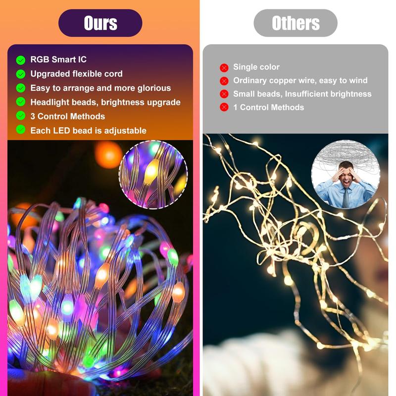 132FT LED Strip Light RGB Music-Synced Bedroom Light Bluetooth-Enabled LED Smart App & Remote Control Indoor Ambient Lighting More Options: 132FT/66FT/33FT Suitable for Room & Outdoor Christmas Party Decorations (Outdoor Waterproof) 132FT LED Strip Light RGB Music-Synced Bedroom Light Bluetooth-Enabled LED Smart App & Remote Control Indoor Ambient Lighting More Options: 132FT/66FT/33FT Suitable for Room & Outdoor Christmas Party Decorations (Outdoor Waterproof)