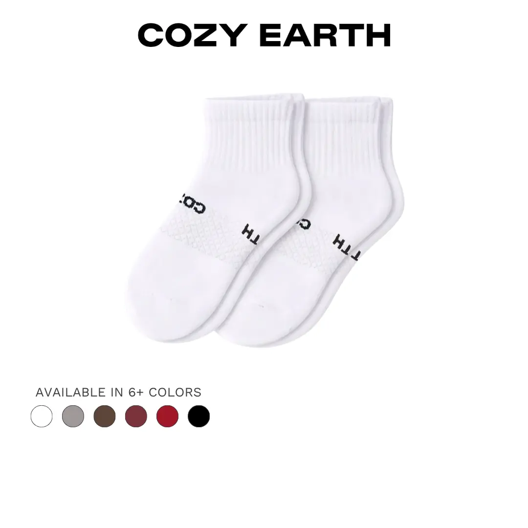 Essential Quarter Socks | Unisex, Comfortable, Breathable, Cushioned Footbed for All-Day Comfort | Available in 2, 4, 6, 8 Pack Cotton Soft Activewear