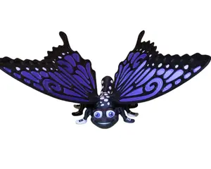 3D Printed Articulating Smiley Butterfly With Shoes Decorative Plastic Room Shelf Ornaments