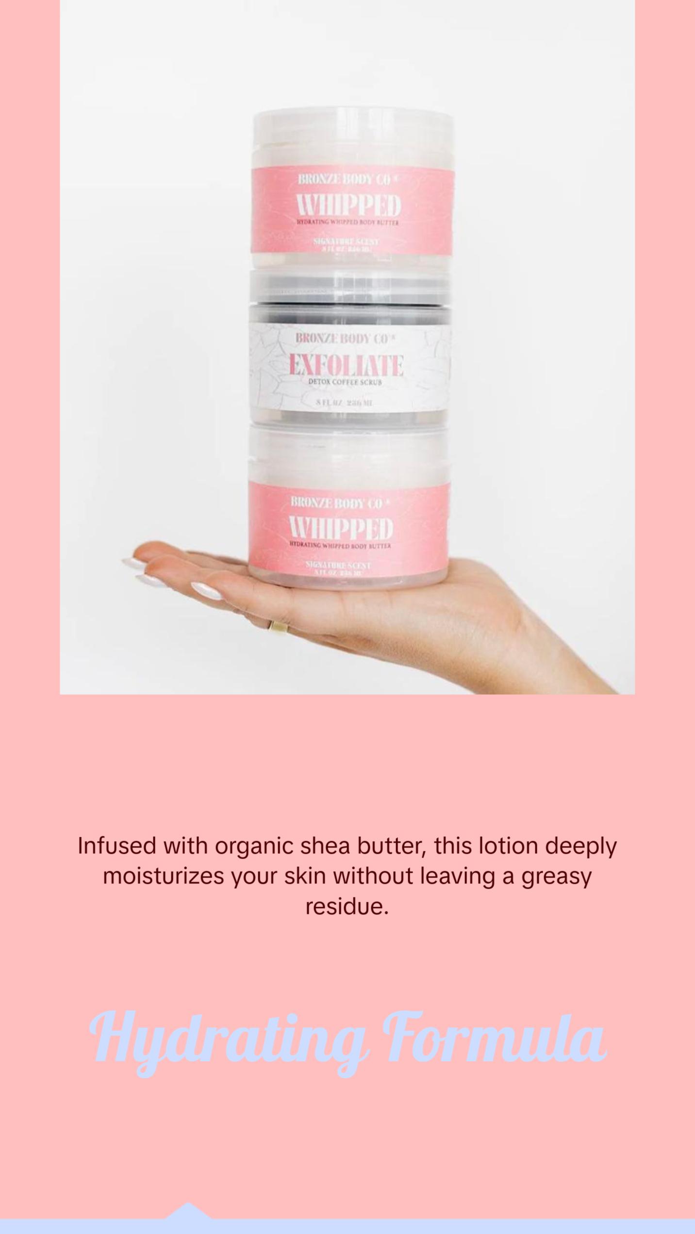 Spray Tan Safe Body Lotion | WHIPPED Body Butter