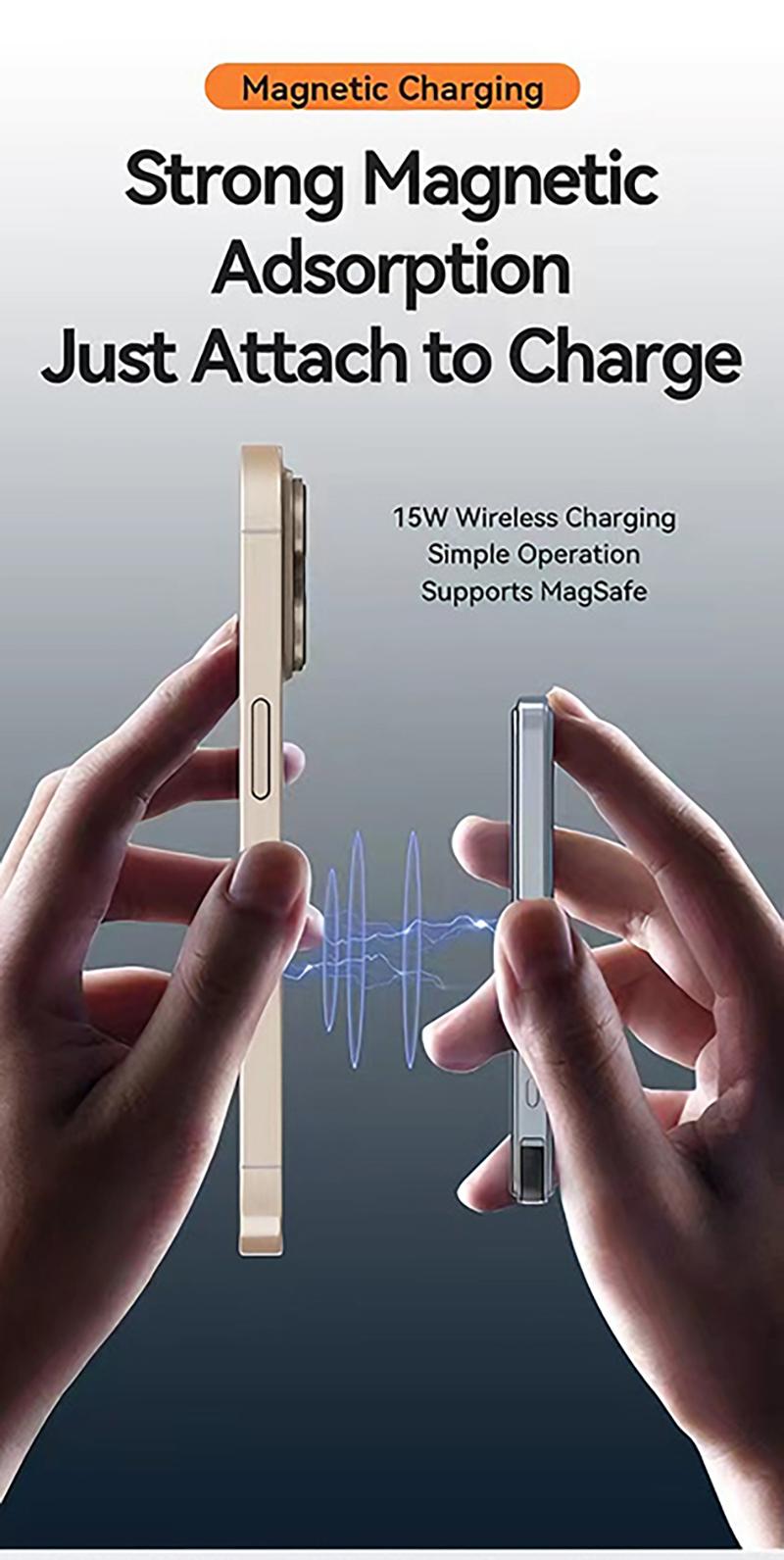 AI E-Ink Power Bank All-in-One Device 5000mAh Free Image Replacement AI-Powered Portable Charger Magnetic charging