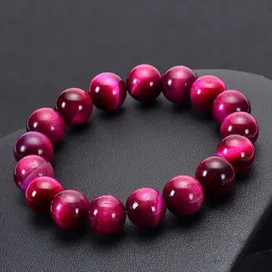 Live 【Red Tiger's Eyes】Natural Feather Kyanite Beaded Bracelet, Premium Blue Crystal Jewelry for Energy Cleansing & Calmness, Handcrafted Healing Gemstone, Perfect Gift for Women, Stylish Daily Wear for Balance & Clarity