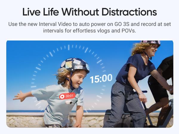 Insta360 GO 3S - 128 GB 4K Tiny Portable Vlogging Camera, Hands-Free POVs, Mount Anywhere, Stabilization, 140 Min Battery Life, 10m Waterproof, Apple Find My, Pet POV