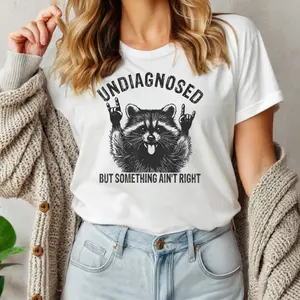 Undiagnosed But Something Ain't Right Hoodie, Meme Shirt, Funny T-Shirts, Trendy Sweatshirts, Funny Birthday Gift, Women Humorous Crewneck