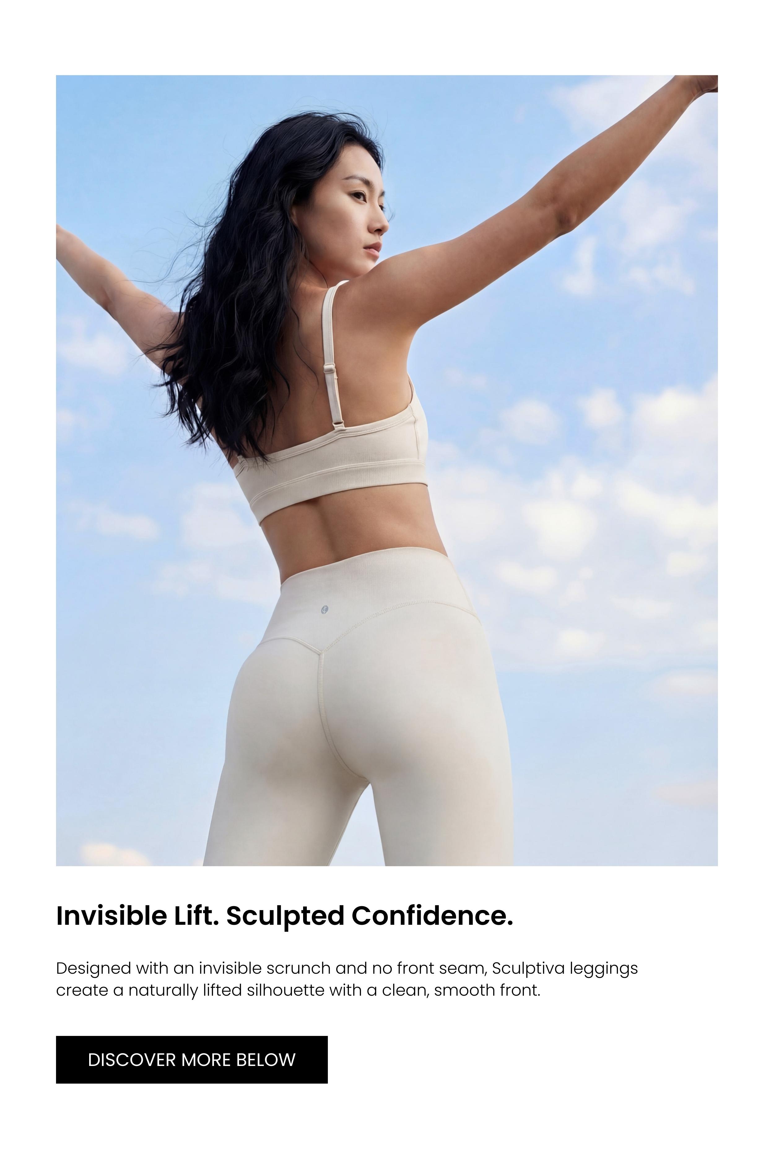 Colorfulkoala Sculptiva Hidden Scrunch Leggings for Women, No Front Seam Butt-Lifting Yoga Pants with Tummy Control
