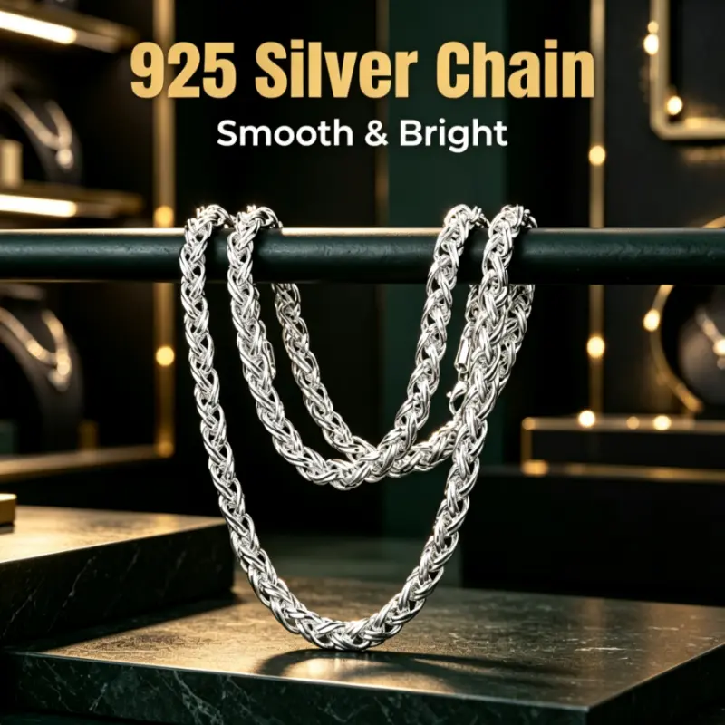 925 silver plated 6MM Necklace Fashion Trend Necklace Inch Chain For Woman Man Wedding Party Jewelry