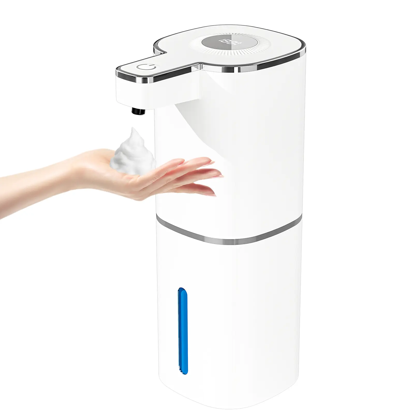 Automatic Soap Dispenser, 12oz Touchless Foaming Soap Dispenser, USB Rechargeable, 4 Adjustable Levels, Waterproof, Kitchen Gadgets, Home Essentials Hand Wall, Bathroom soap dispenser Restroom