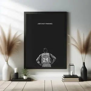 Inspirational Basketball Poster, Jobs Not Finished Quote Print, Kobe- Bryant Posters, Home Decor